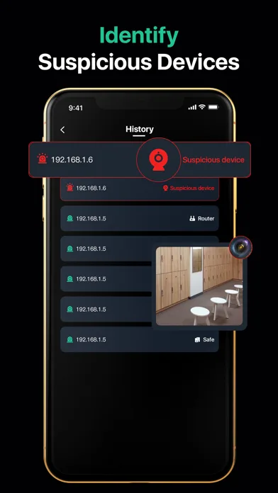 Hidden Camera Finder device results
